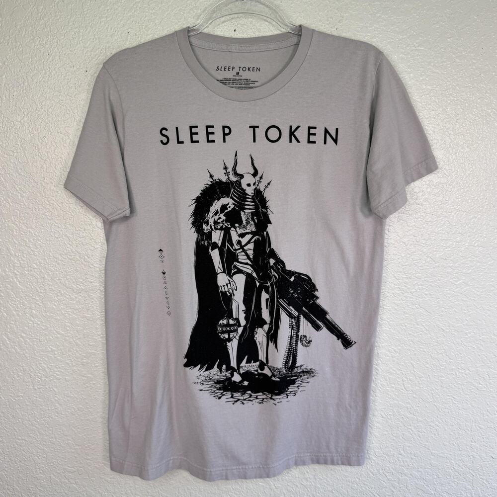Sleep Token Shirt Mens Medium The Summoning Graphic Tee Band Merch Tshirt Gray
